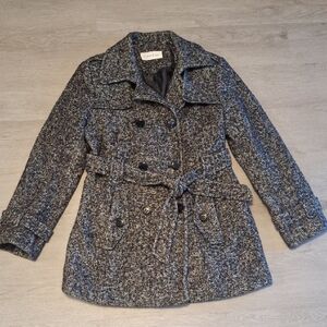 Calvin Klein Wool Tweed Trench Coat